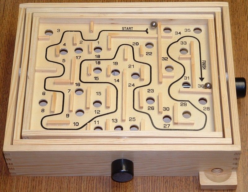 Wooden Marble Labyrinth